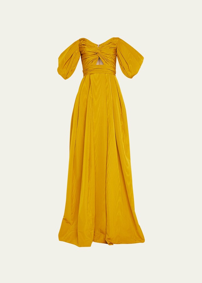 J. Mendel OfftheShoulder Draped Gown ShopStyle Maxi Dresses