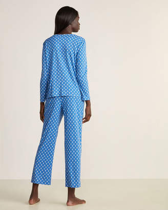 Karen Neuburger Two-Piece Printed Long Sleeve Top & Pants Pajama Set