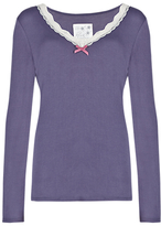 Thumbnail for your product : Marks and Spencer M&s Collection Lace Trim Long Sleeve Pyjama Top