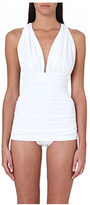 Thumbnail for your product : Norma Kamali Halter Bill jersey swimsuit