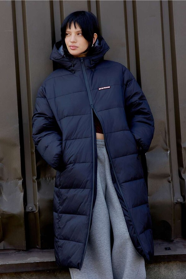 iets iets Black Longline Thermore Puffer Coat