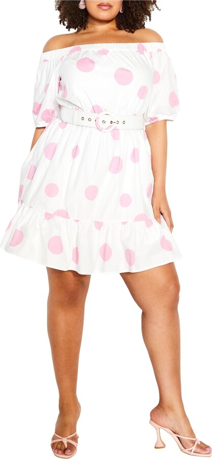 City Chic Women's June Spot Dress