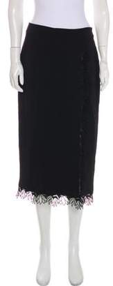 A.L.C. Embroidered Midi Skirt Black Embroidered Midi Skirt