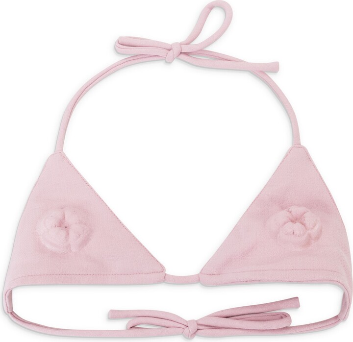 Paula Canovas Del Vas Del Vas Embossed Pink Bikini