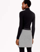 Thumbnail for your product : Marks and Spencer Houndstooth Button Detail Pencil Mini Skirt
