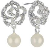 Thumbnail for your product : Lord & Taylor Sterling Silver and Cubic Zirconia Rose Pendant Earrings