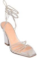 Thumbnail for your product : AEYDĒ 95mm Daisy Metallic Leather Sandals