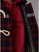 Thumbnail for your product : Burberry Check Wool Duffle Coat with Detachable Warmer