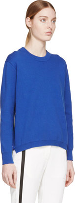 Edit Blue Knit Zippered Sweater