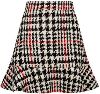RED Valentino Tweed Check Mini Skirt