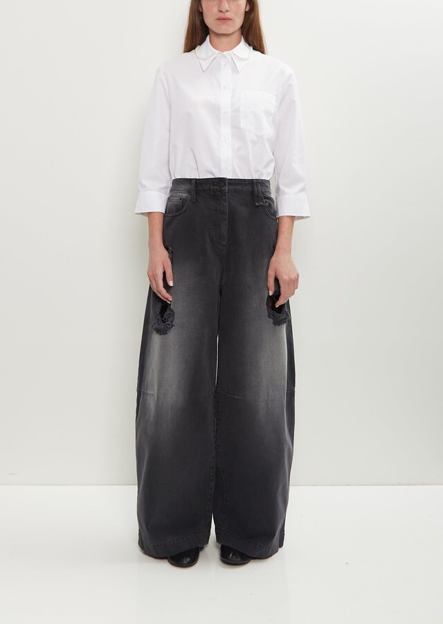 Distressed Puddle Jeans