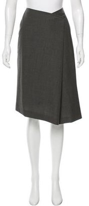 Dries Van Noten Wool Knee-Length Skirt