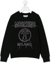 Thumbnail for your product : Moschino Kids TEEN stitch logo sweatpants