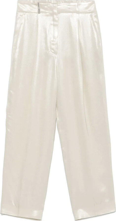 Peserico Laminated Twill Trousers