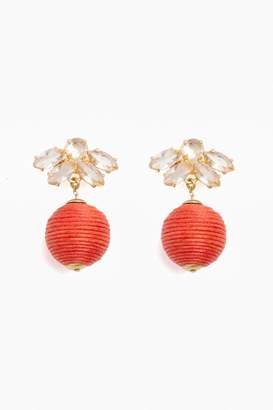 Coral Sparkle Petite Woven Lantern Earrings