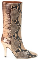 Thumbnail for your product : Paris Texas Snake-effect leather ankle boots