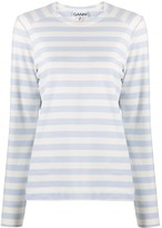 Thumbnail for your product : Ganni striped long-sleeve T-shirt