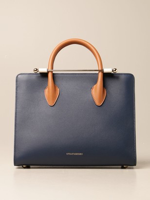 Strathberry Shoulder Bag Midi Tote Bag In Tricolor Leather