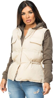 Lexi Fashion Womens Hooded Quilted Puffer Gilet Waistcoat Padded Bodywarmer 