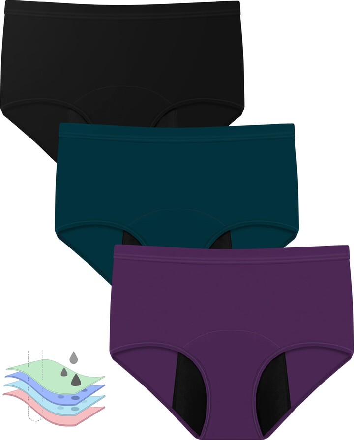 OVRUNS Period Pants for Women 4 Tampons Leakproof Menstrual Knickers