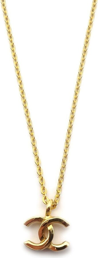 Chanel Pre Owned 1982 CC pendant necklace - ShopStyle