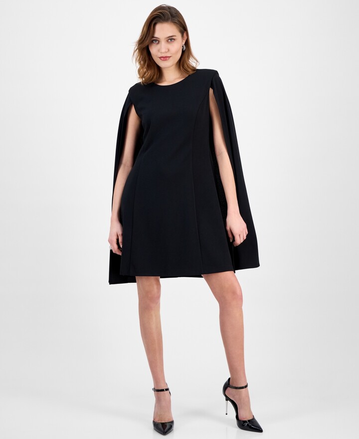 Connected Women's Scuba Caplet Shift Dress