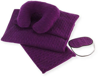 Sofia Cashmere Cashmere Cable-Knit Travel Gift Set