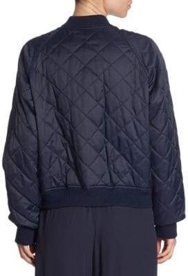 Vince Quilted Nylon Bomber Jacket