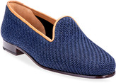 Thumbnail for your product : Stubbs And Wootton Sisal & Leather Smoking Slipper Loafers