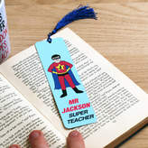 Thumbnail for your product : nickynackynoo Superteacher Personalised Bookmark Teacher Gift
