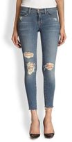 Thumbnail for your product : J Brand Distressed Cropped Skinny Jeans