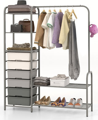 Rebrilliant Maxten 48'' Metal Clothes Rack