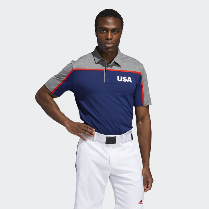 adidas USA Golf Polo Shirt Dark Blue M Mens - ShopStyle