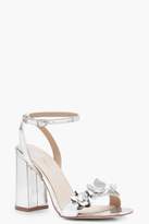 Thumbnail for your product : boohoo Lillie Flower Embellishment 2 Part Heels