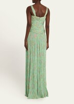 Thumbnail for your product : J. Mendel Sweetheart Flower-Printed Chiffon Gown