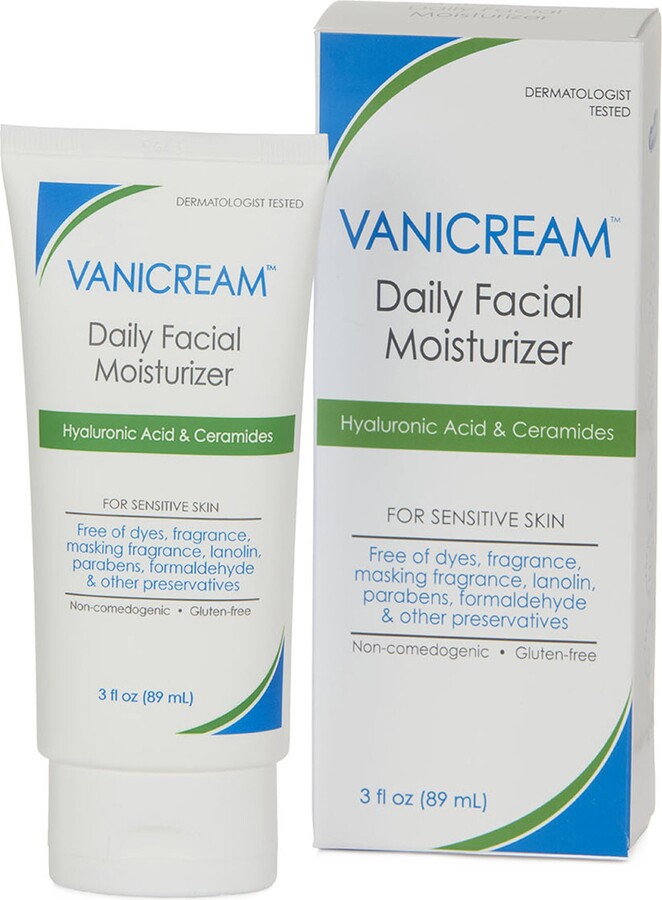 Vanicream Daily Facial Moisturizer with Hyaluronic Acid and Ceramides, 3 OZ