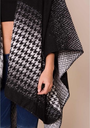 Missy Empire SP Dogtooth Print Cape