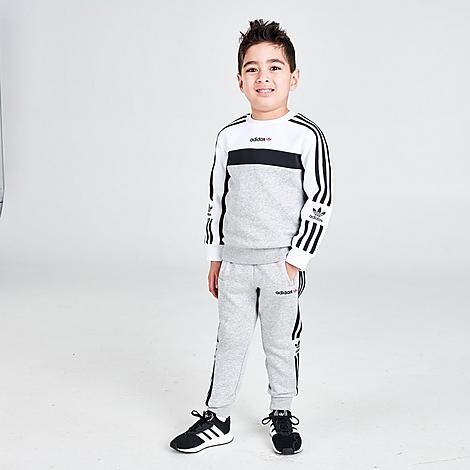 adidas Little Kids' Itasca Crewneck Sweatshirt and Jogger Pants Set -  ShopStyle