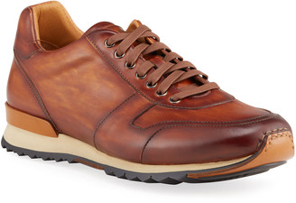 Magnanni Brown Rubber Sole Men's Shoes 