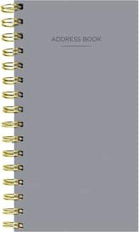 TFPublishing TF Publishing Joy Spiral Address Book in Gray
