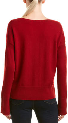 White + Warren Wool & Cashmere-Blend Ribbed Sweater