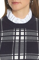 Thumbnail for your product : 1901 Plaid Bodice Long Sleeve Sweater Dress