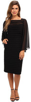 Thumbnail for your product : Adrianna Papell Sheer Flared Sleeve Tuck Dress