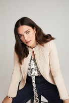 Thumbnail for your product : Karen Millen Curve Leather Quilted Jacket