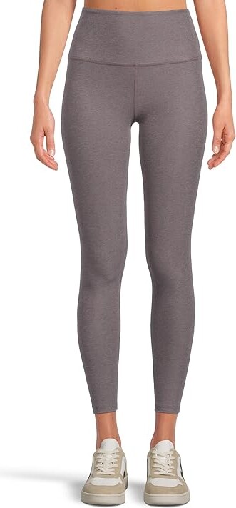 Beyond Yoga Spacedye Caught In The Midi High-Waisted Legging Women's Casual Pants Soft Umber Heather : LG (US Women's 10-12) 24