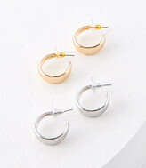 Thumbnail for your product : LOFT Mixed Metal Hoop Earring Set