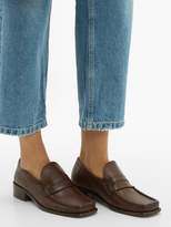 Thumbnail for your product : Bzees By Far - Britney Leather Loafers - Womens - Dark Brown