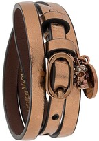 Thumbnail for your product : Alexander McQueen Wrap-Around Leather Bracelet