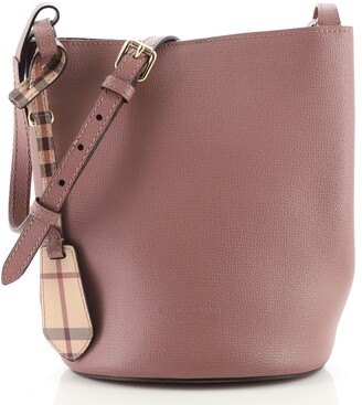 Burberry Lorne Bucket Bag Leather Small - ShopStyle