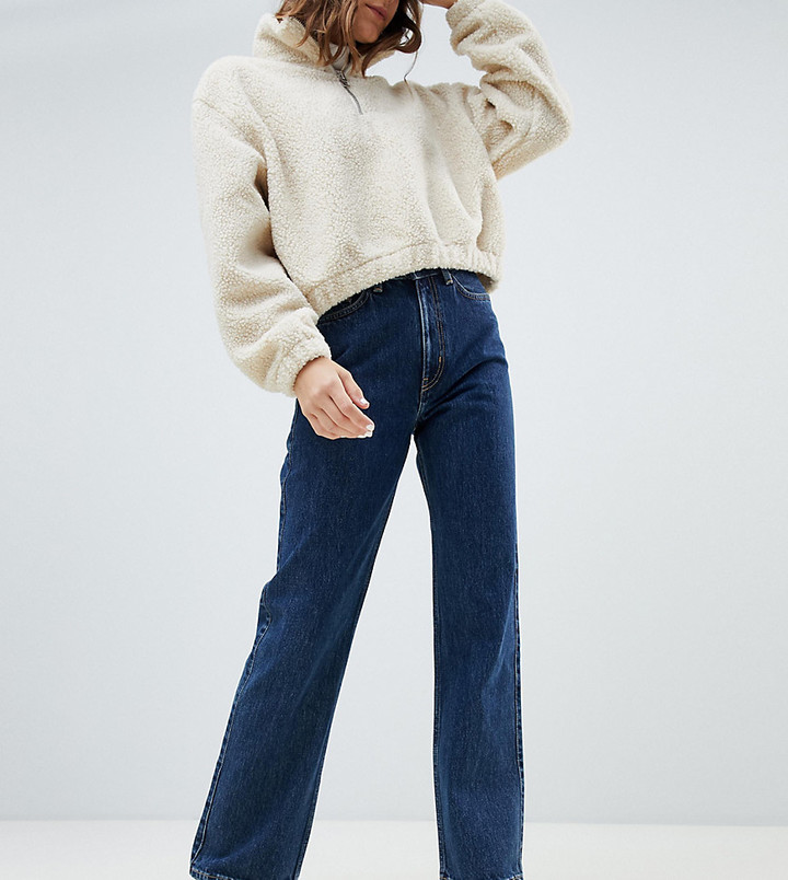 Weekday Row organic high jeans in blue - ShopStyle
